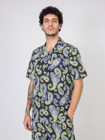 Fit confort Chemise 'Paisley Woven' HUF en mélange de couleurs : devant