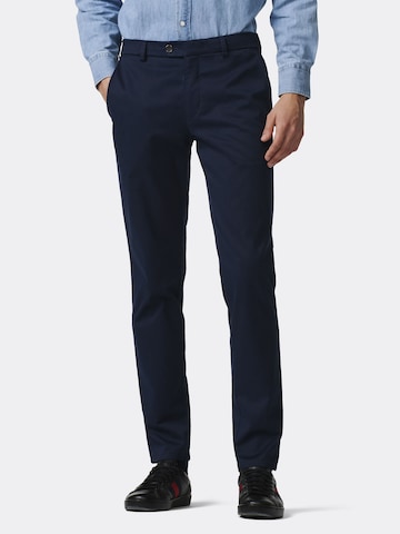 MMXGERMANY Slim fit Chino Pants in Blue: front