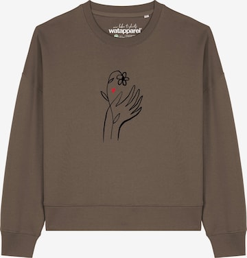 Felpa ' Self love ' di Watapparel in marrone: frontale