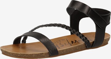 Blowfish Malibu Sandalen met riem in Zwart: voorkant