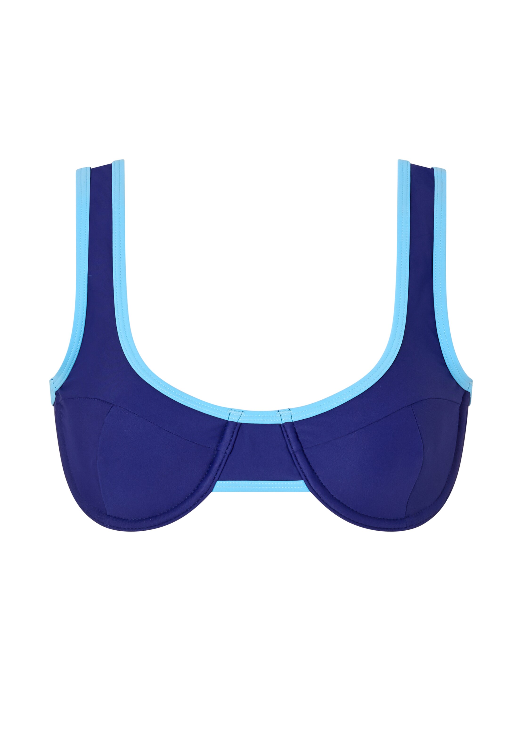 Moda Minx Triangel Bikinitop in Blauw: voorkant