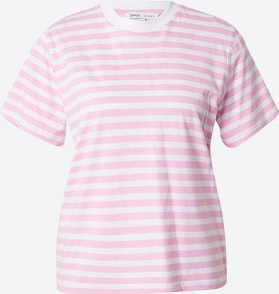 ONLY T-Krekls 'LIVINA', krāsa - gaiši rozā / balts, Preces skats