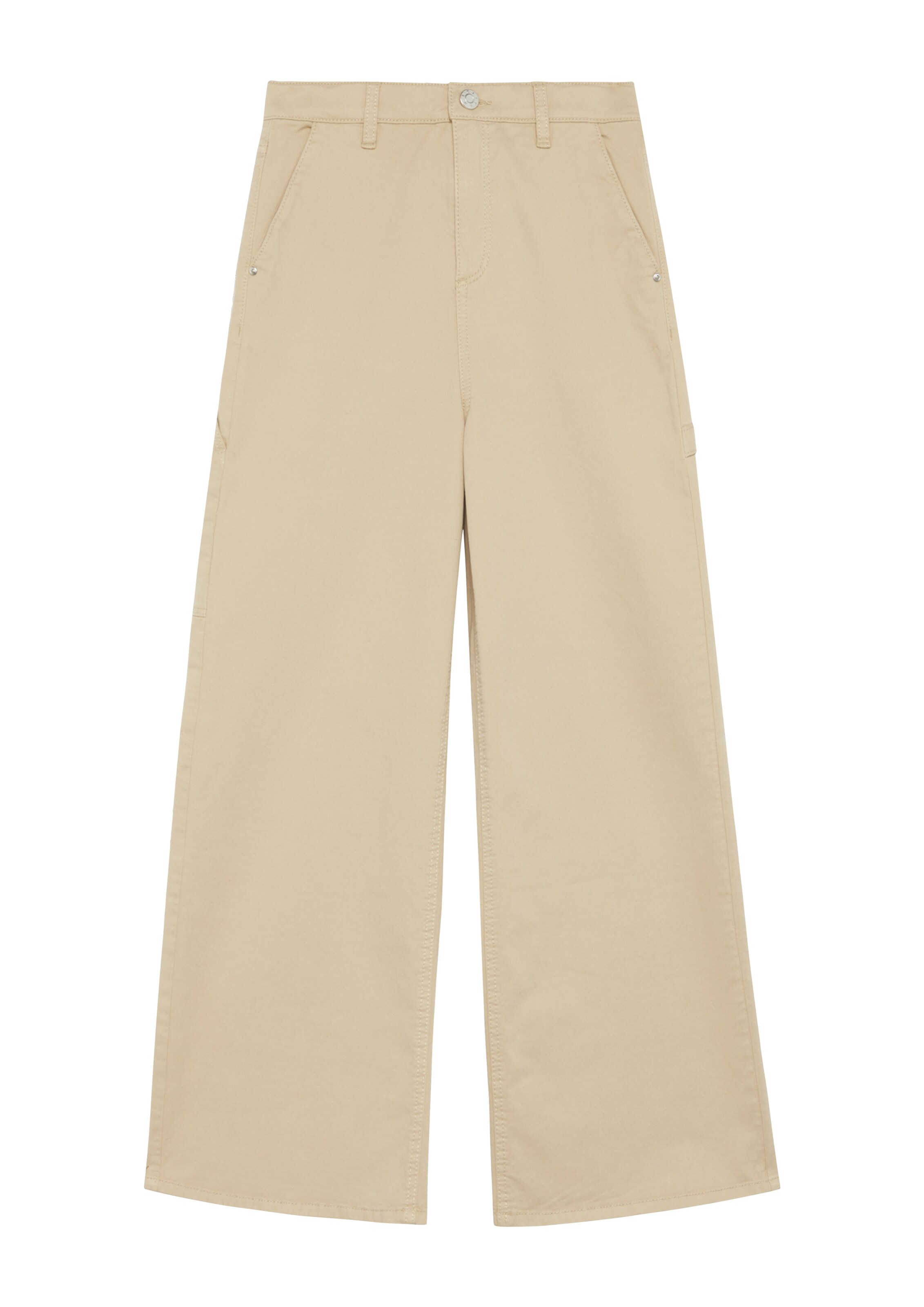 s.Oliver Wide leg Broek in Beige: voorkant