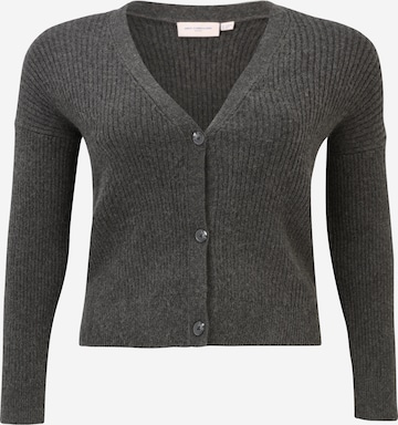ONLY Carmakoma Knit cardigan in Grey: front