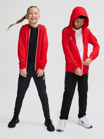 Hummel Athletic Zip-Up Hoodie in Red