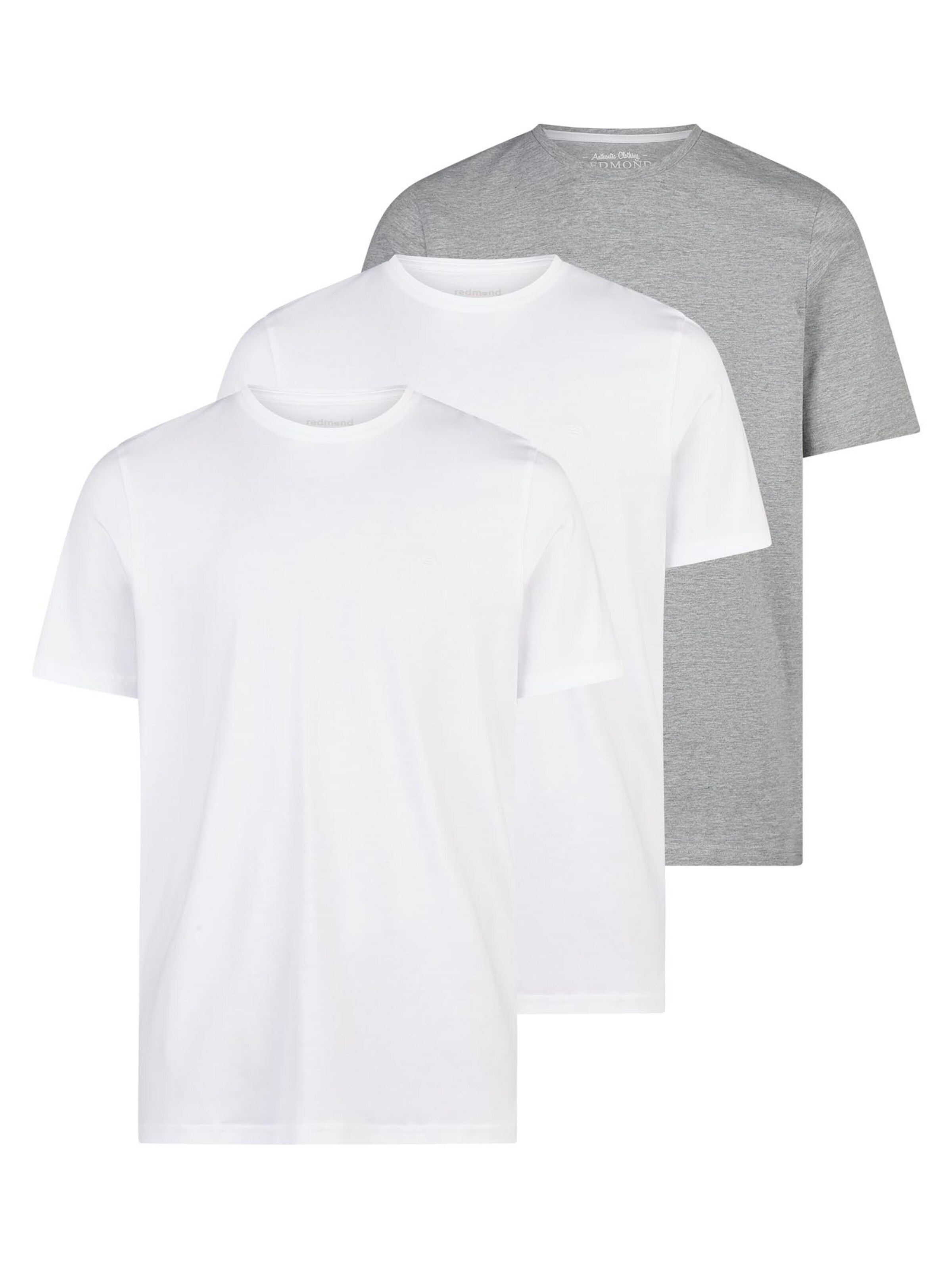 redmond Shirt 'Basic'‌ in Silber: Vorderseite