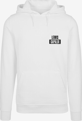 Sweat-shirt 'Lewis Capaldi - PP' Merchcode en blanc : devant