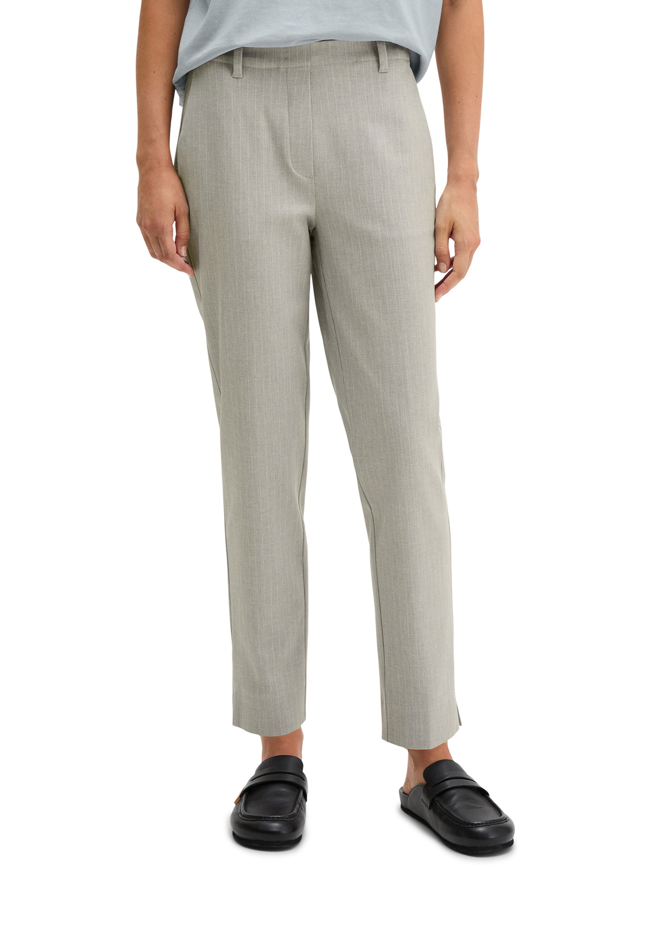 Marc O'Polo Slimfit Chino 'Malin' in Grijs: voorkant