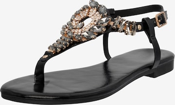 Séparateur d'orteils Salinyang en noir : devant