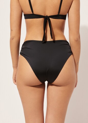CALZEDONIA Bikini Bottoms 'SHINY' in Black