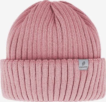 MAXIMO Mütze 'MINI-Beanie, Umschlag Ökotex' in Pink: Vorderseite
