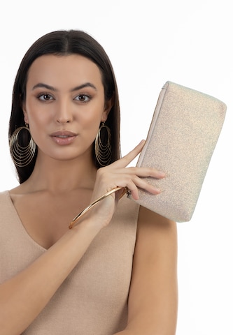 zelts faina "Clutch" stila somiņa