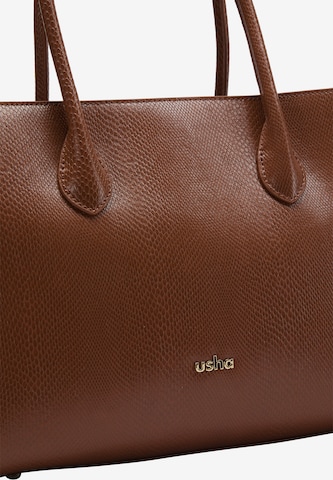 Borsa a mano di usha BLACK LABEL in marrone