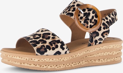 GABOR Sandales en 36 en beige / marron / noir, Vue avec produit