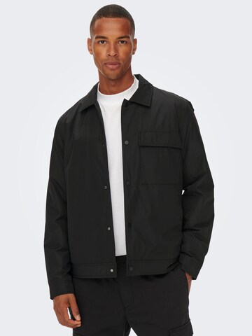 Only & Sons Between-Season Jacket 'HYDRA' in Black: front