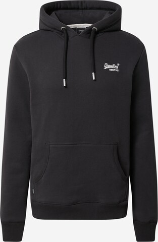 Sweat-shirt Superdry en noir : devant