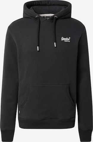 Superdry Sweatshirt in Black: front