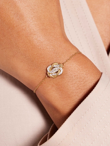 Lucardi Armband 'Dagi Knoten' in Goud: voorkant
