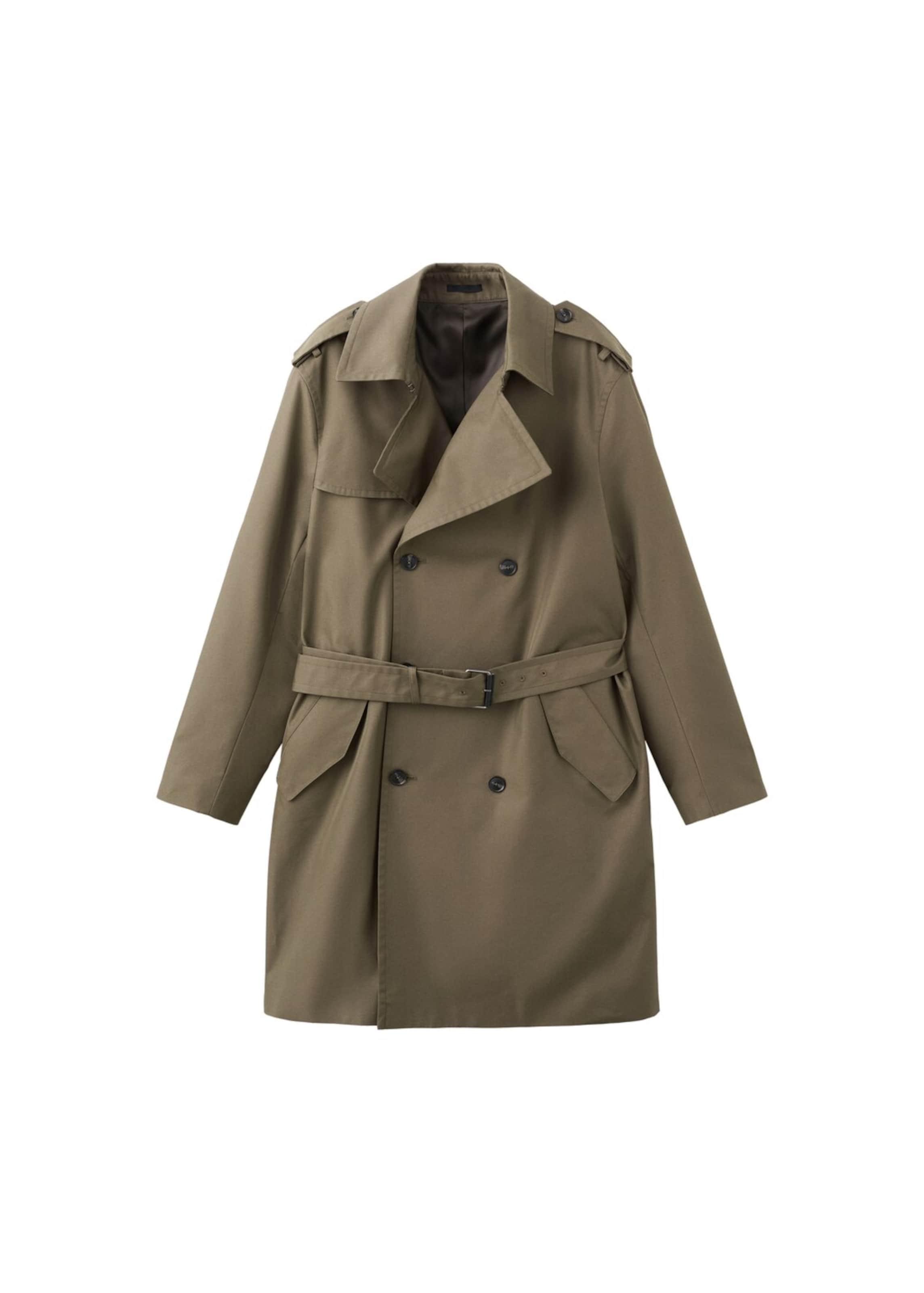 MANGO MAN Between-Seasons Coat in Brown: front