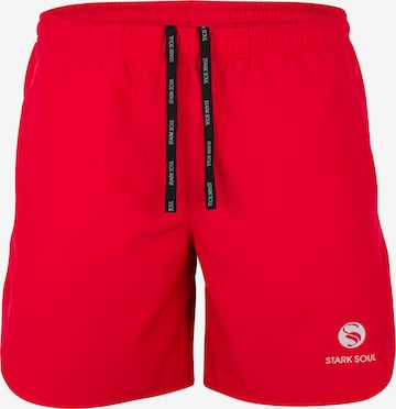 Regular Pantalon de sport Stark Soul en rouge : devant