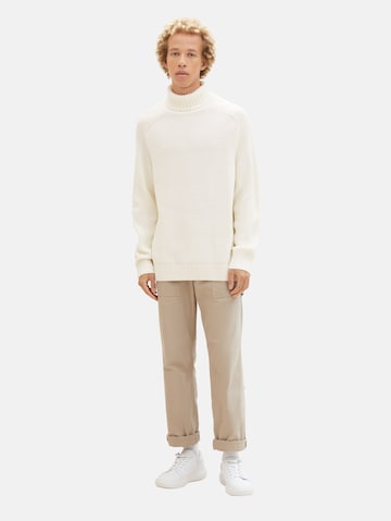 TOM TAILOR DENIM Sweater in White