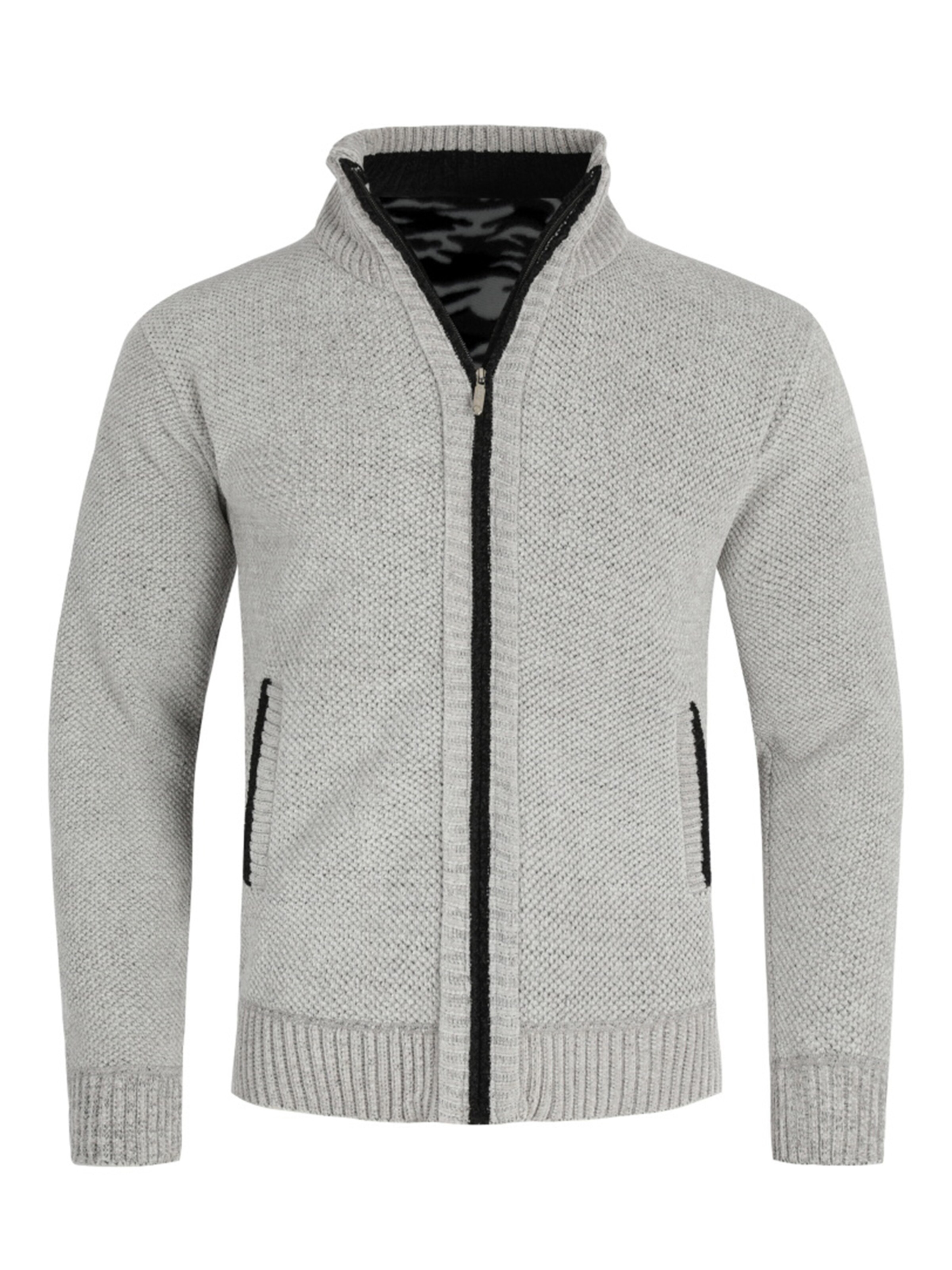 Youthup Knit Cardigan in Grey: front