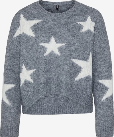 Only Petite Pulover 'ONLAZU' u siva melange / bijela, Pregled proizvoda