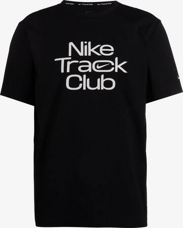 T-Shirt fonctionnel 'Track' NIKE en noir : devant