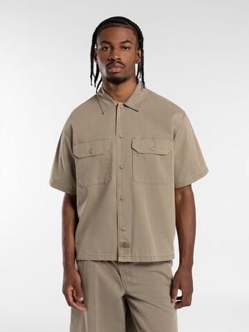 Comfort fit Camicia 'UNIONVILLE' di DICKIES in beige: frontale