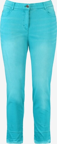 SAMOON Slimfit Jeans 'Betty' in Blauw: voorkant