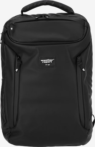 Weather Report Rucksack 'Bronze' in Schwarz: Vorderseite