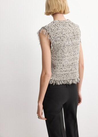 MANGO Knitted Top 'Flequis' in Black