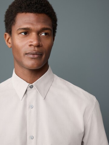 Next Regular fit Button Up Shirt in Beige