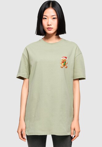 Merchcode Shirt 'Christmas Ginger' in Green: front