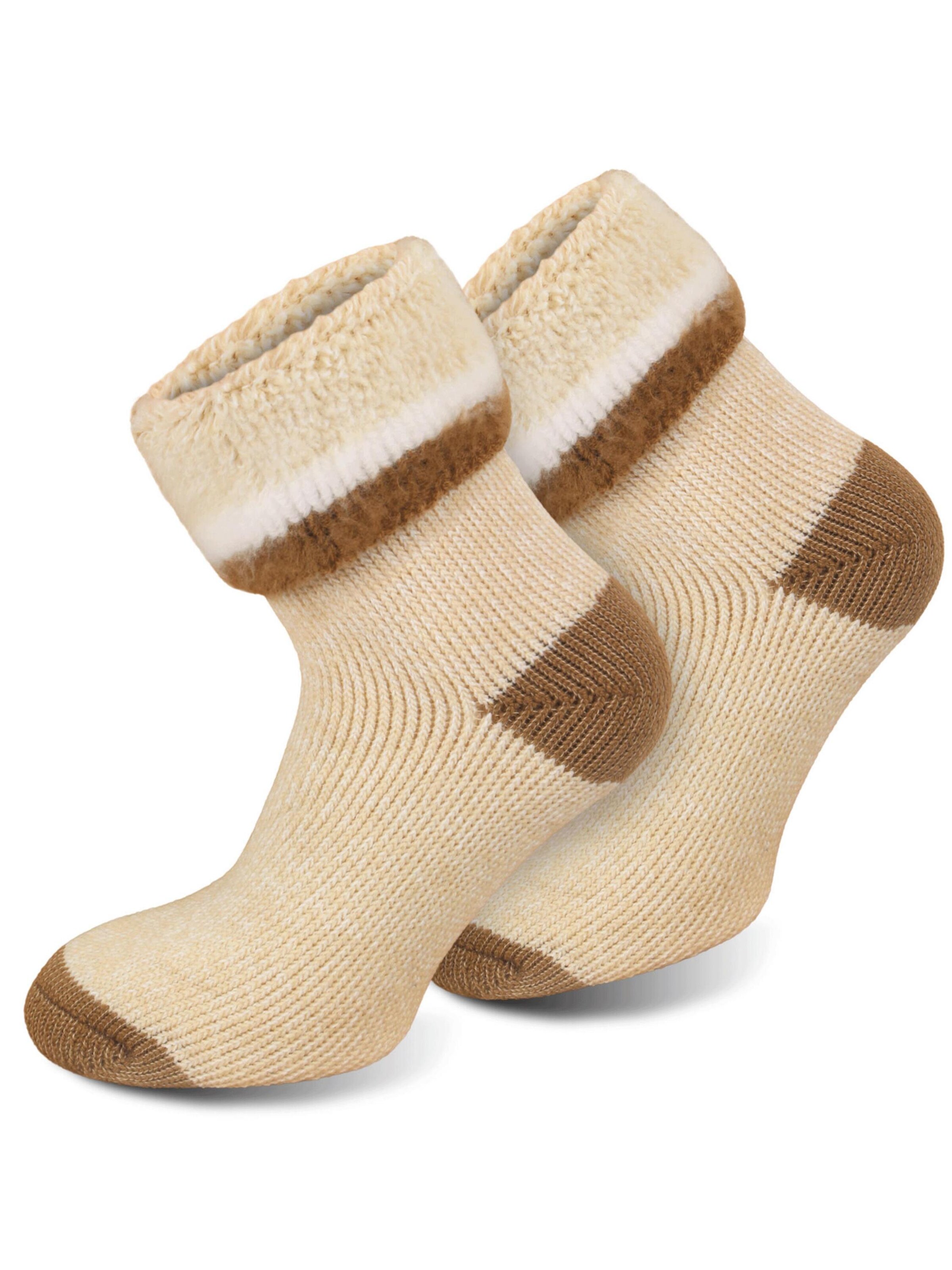 Polar Husky Socks ' Extrem Hot ' in Beige: front