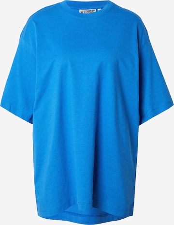 T-shirt WEEKDAY en bleu : devant