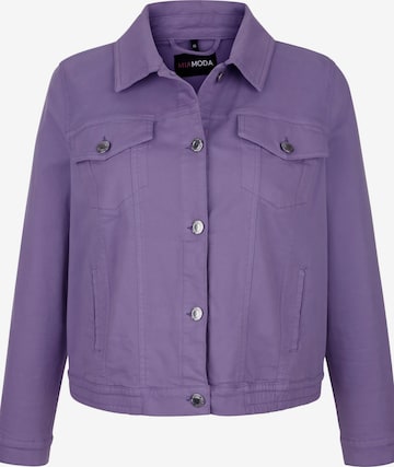 MIAMODA Between-Season Jacket in Purple: front