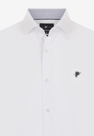 DENIM CULTURE Regular fit Button Up Shirt 'Bennie' in White