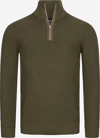 INDICODE JEANS Sweater 'Mayer' in Green: front