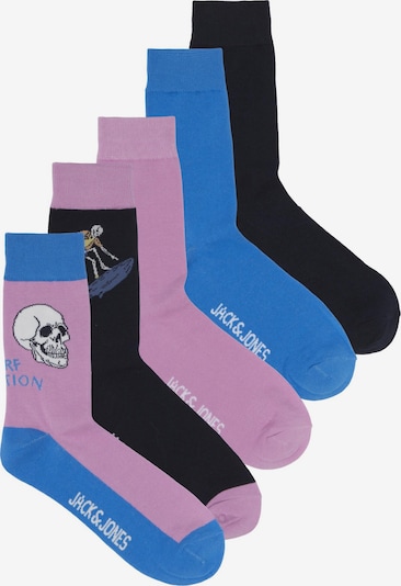 JACK & JONES Ponožky 'HAVANA' - námornícka modrá / kráľovská modrá / svetloružová / biela, Produkt