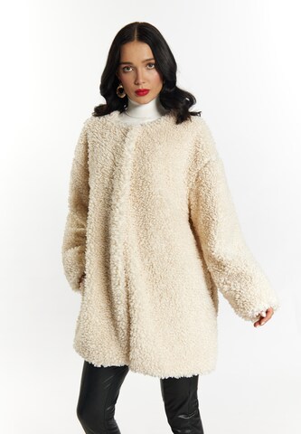 faina Winterjas in Beige: voorkant