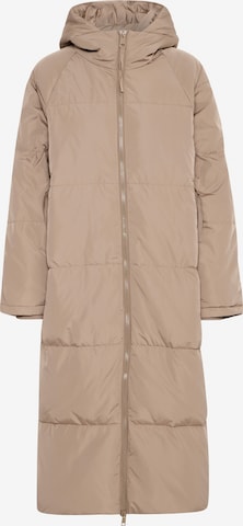 ICHI Vinterfrakke 'Bunala' i brun: forside