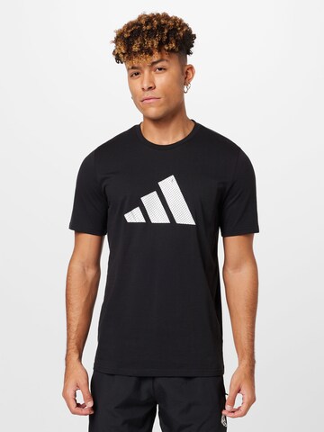 T-Shirt fonctionnel ADIDAS PERFORMANCE en noir : devant