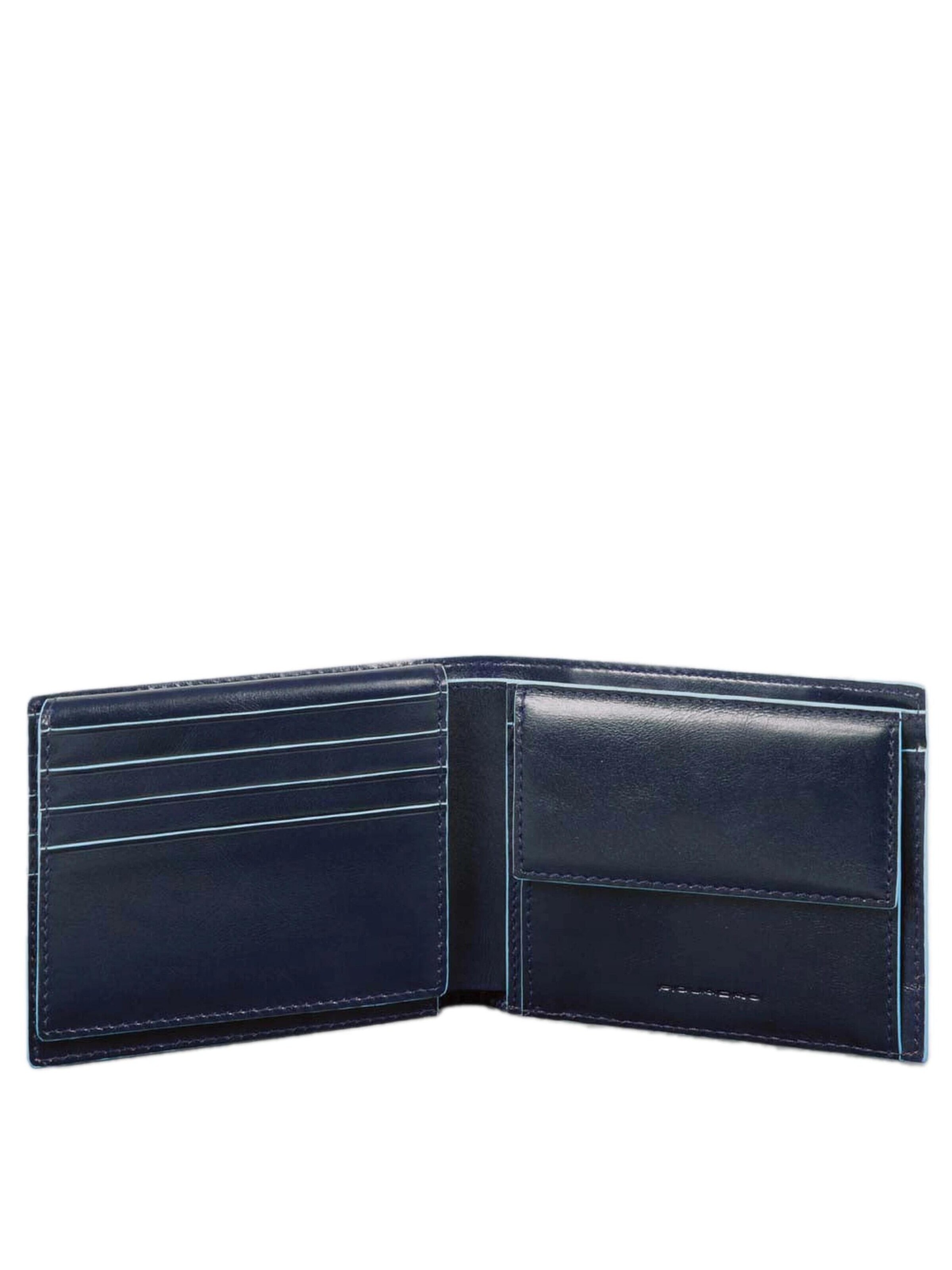 Piquadro Portemonnee in Blauw: voorkant
