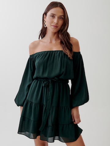 Robe 'LILA' Tussah en vert : devant