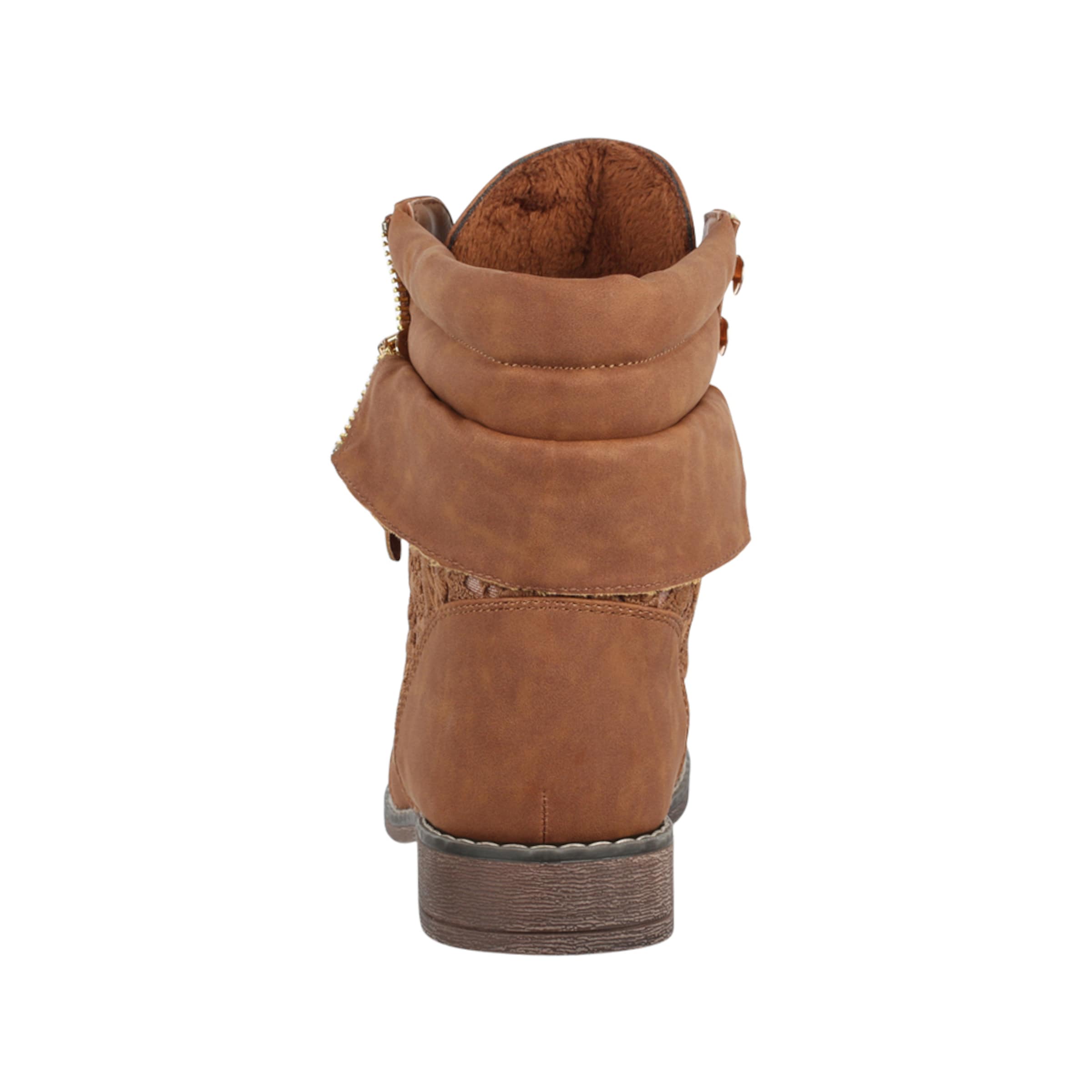 Elara Snørestøvletter i beige