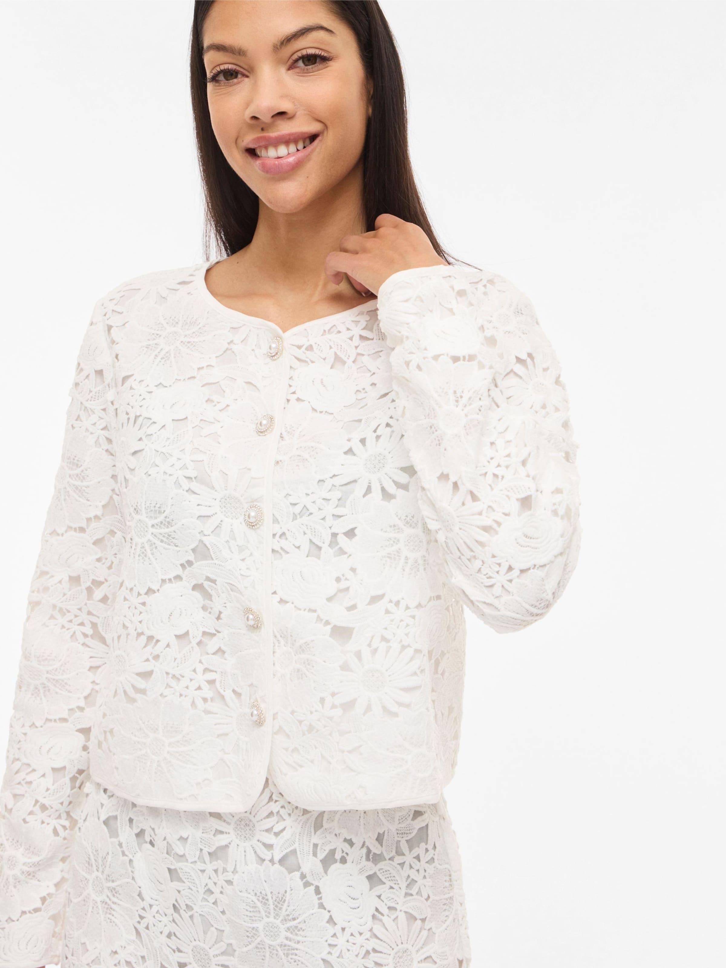 VILA Gebreid vest 'VIPETAL' in Wit