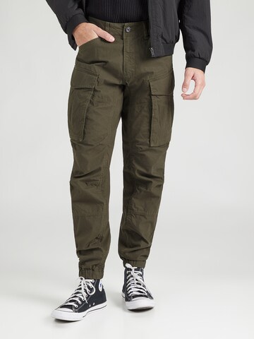 žalia G-STAR Siaurėjantis Laisvo stiliaus kelnės: priekis