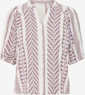 PULZ Jeans Blouse 'LEZIA' in Wit: voorkant