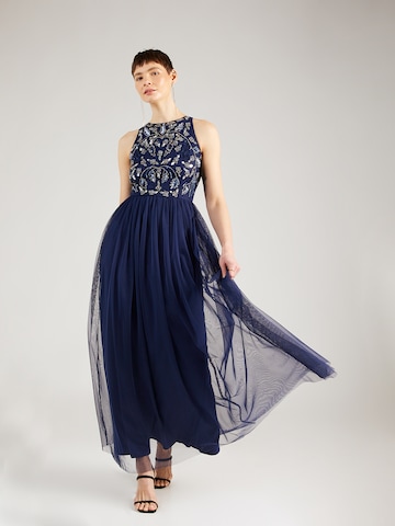 LACE & BEADS Evening Dress 'Donatella' in Blue